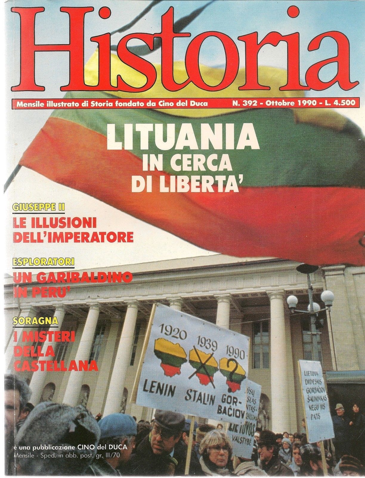 HISTORIA n° 392 OTTOBRE 1990 - CINO DEL DUCA