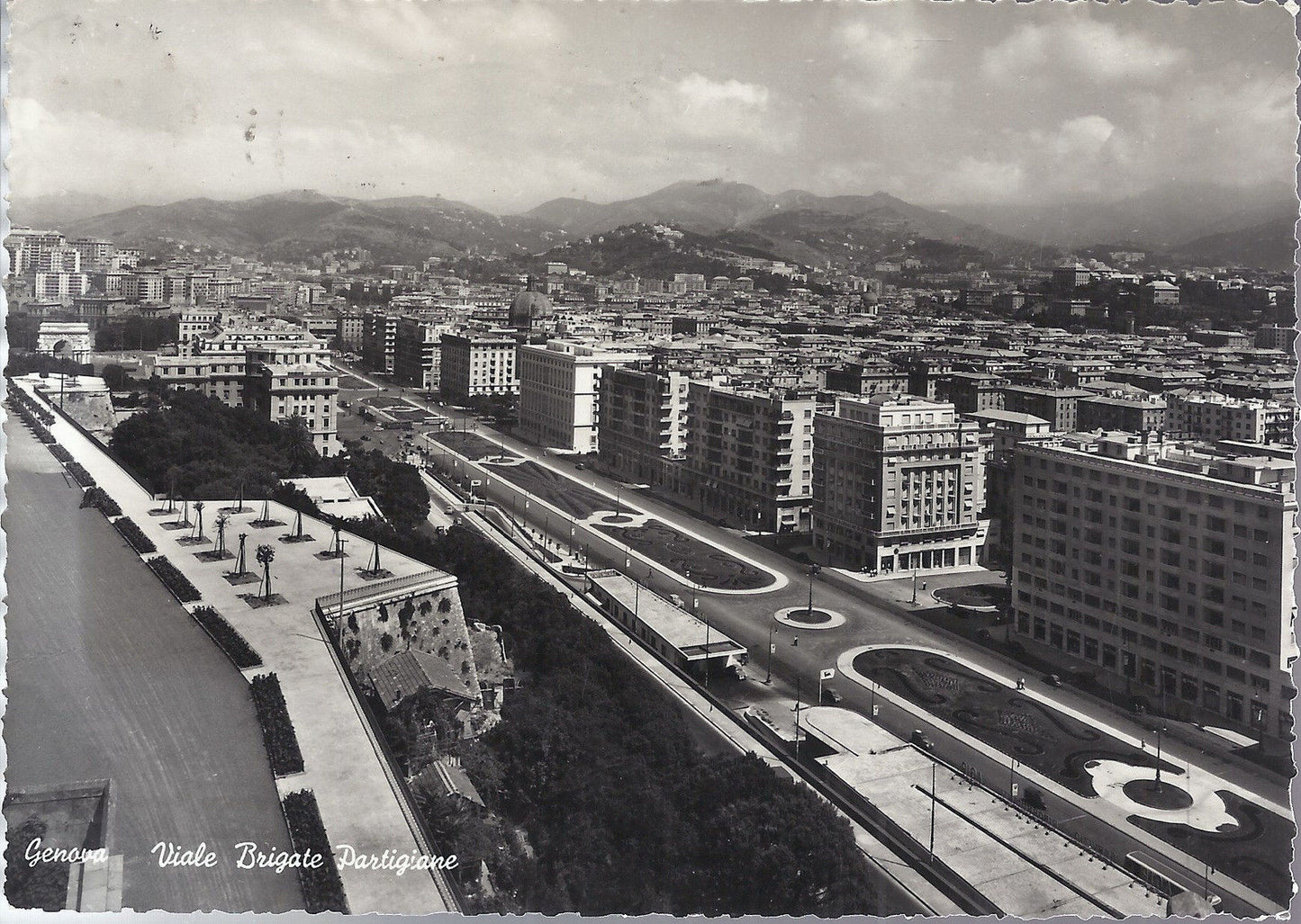 GENOVA - VIALE BRIGATE PARTIGIANE - V 1955 - FG