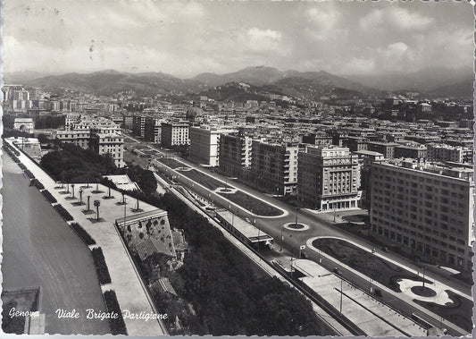GENOVA - VIALE BRIGATE PARTIGIANE - V 1955 - FG