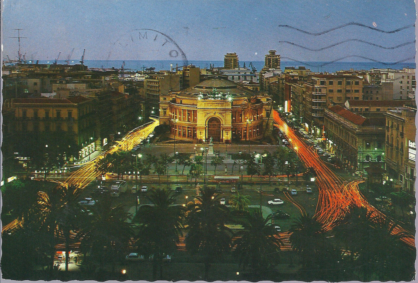 PALERMO - PIAZZA POLITEAMA - NOTTURNO - V1975