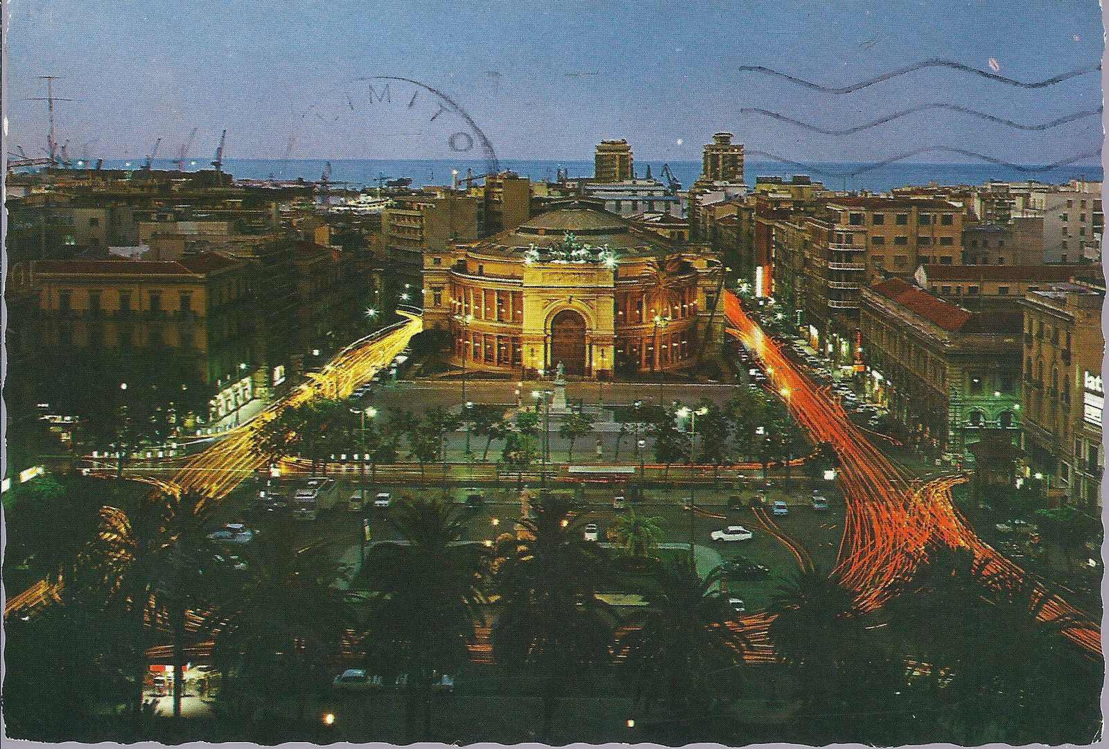 PALERMO - PIAZZA POLITEAMA - NOTTURNO - V1975