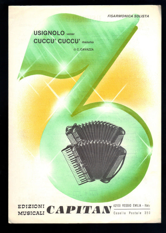 USIGNOLO (valzer) - CUCCU' CUCCU' (mazurka) # C. CAVAZZA - SPARTITO - FISARMONIC