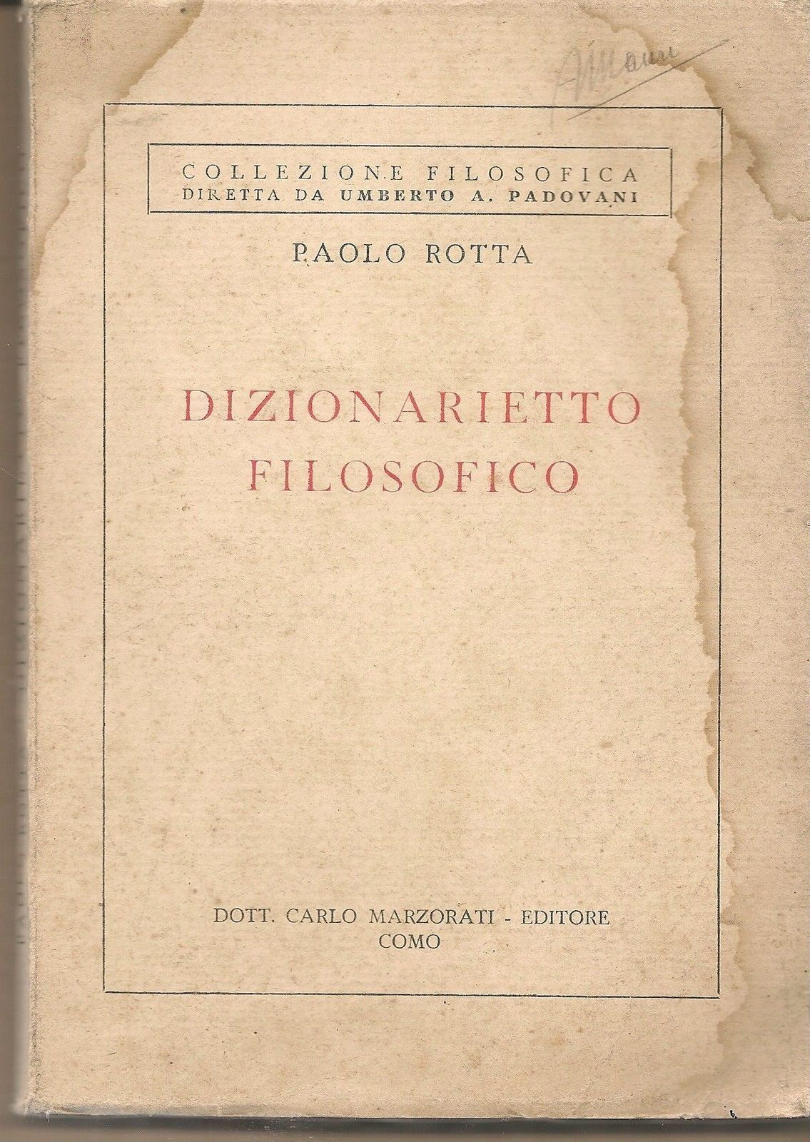 DIZIONARIETTO FILOSOFICO - PAOLO ROTTA