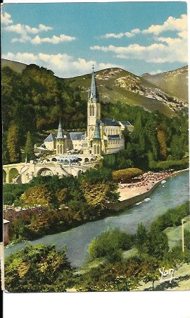 LOURDES - BASILICA - ACQUARELLATA - V1962