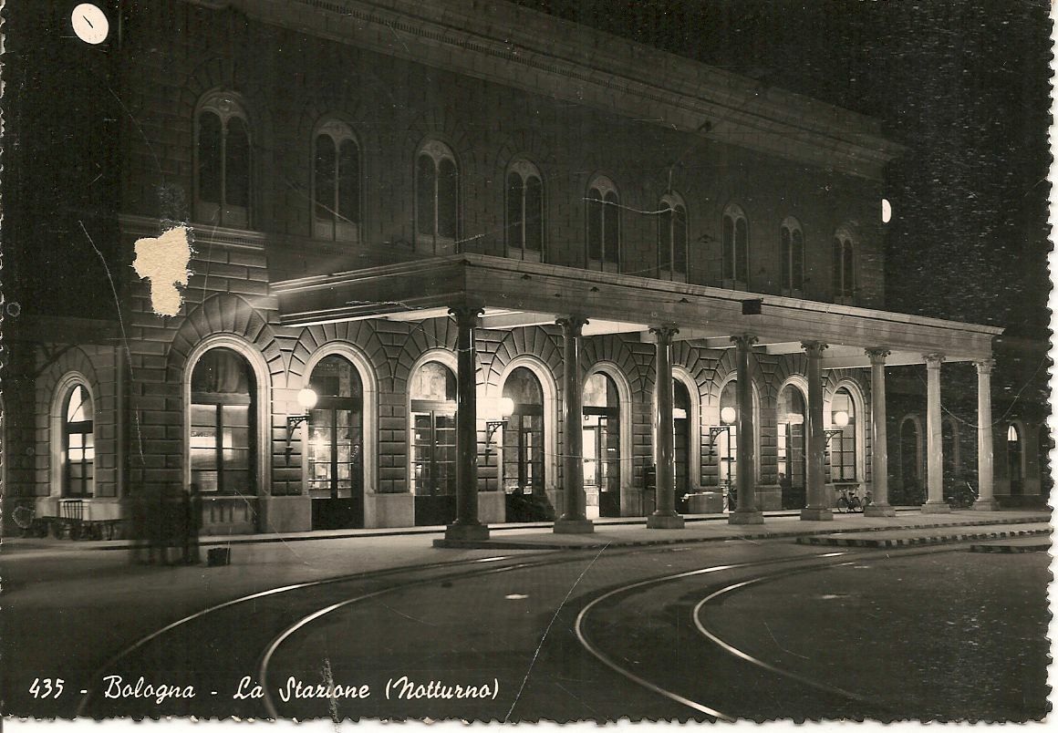 BOLOGNA - LA STAZIONE - NOTTURNO - V1955