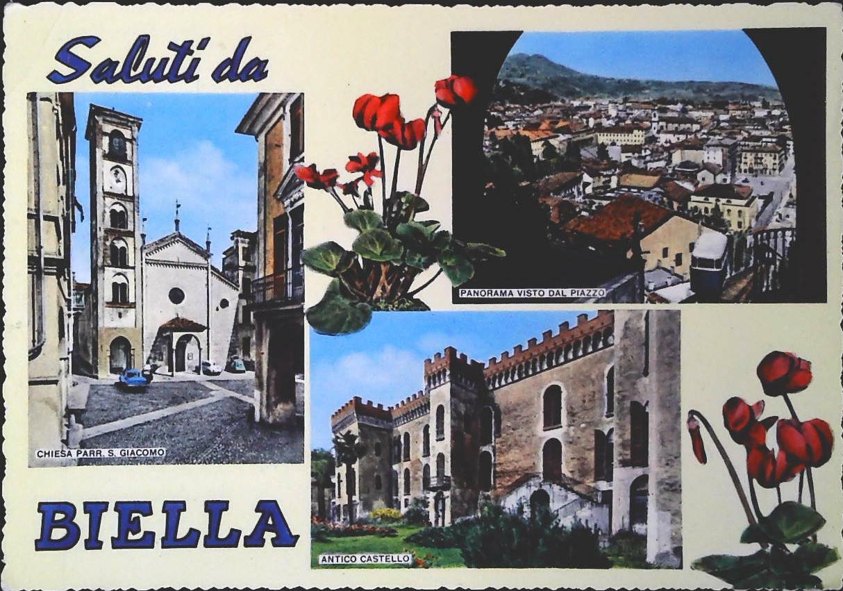 BIELLA - TRE VEDUTE - ACQUARELLATE - V1965
