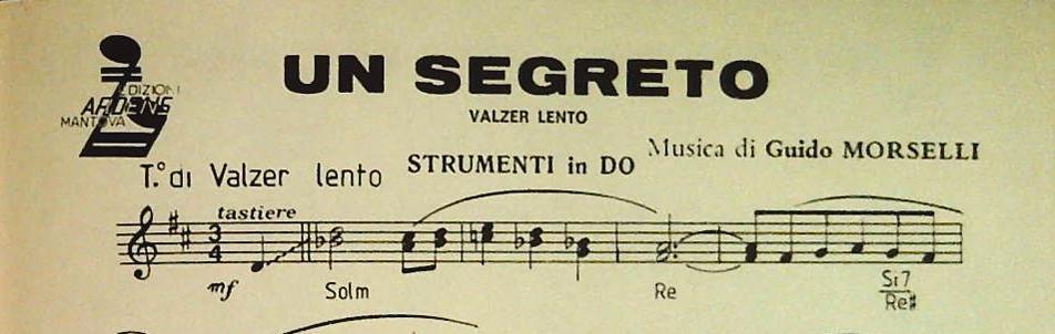 UN SEGRETO.valzer - RICORDI D'AMORWE.valzer - SPARTITO-SHEET MUSIC