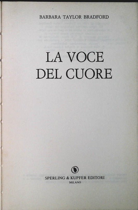 LA VOCE DEL CUORE - BARBARA TAYLOR BRADFORD - SPERLING 1984 - OUTLET DEL LIBRO