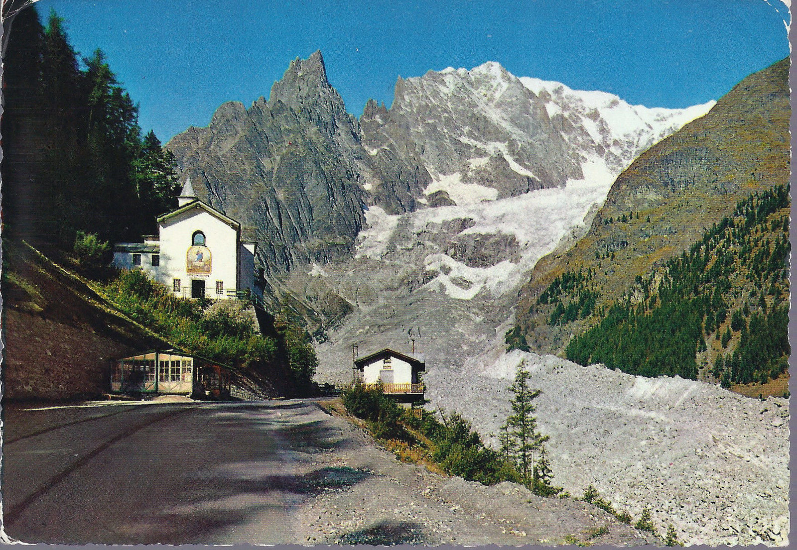 COURMAYEUR - SANTUARIO N.D. DE LA GUERISON GHIACCIAIO BRENVA