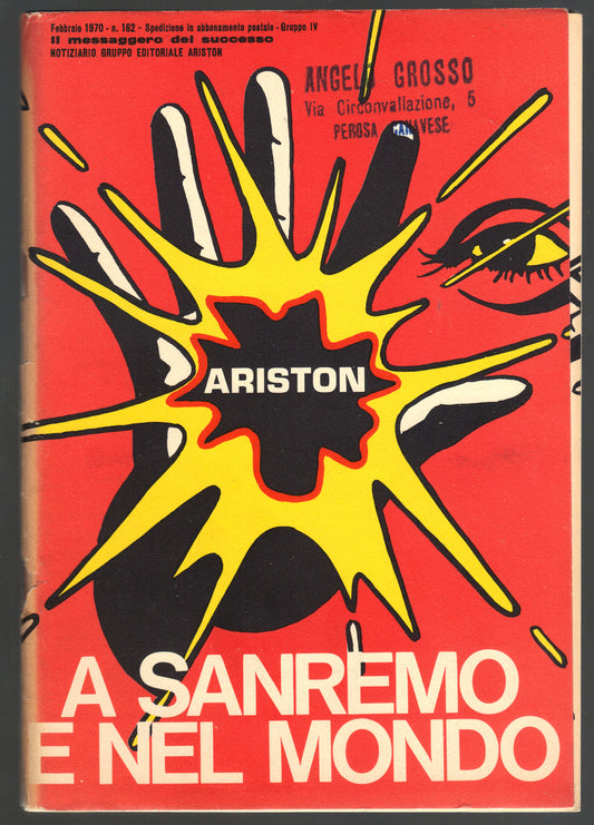 A SANREMO E NEL MONDO - 8 Brani - ARISTON Febraio 1970 -- SPARTITO