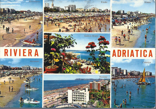 RIVIERA ADRIATICA   Rimini   - 7 VEDUTE - V 1968 - FG