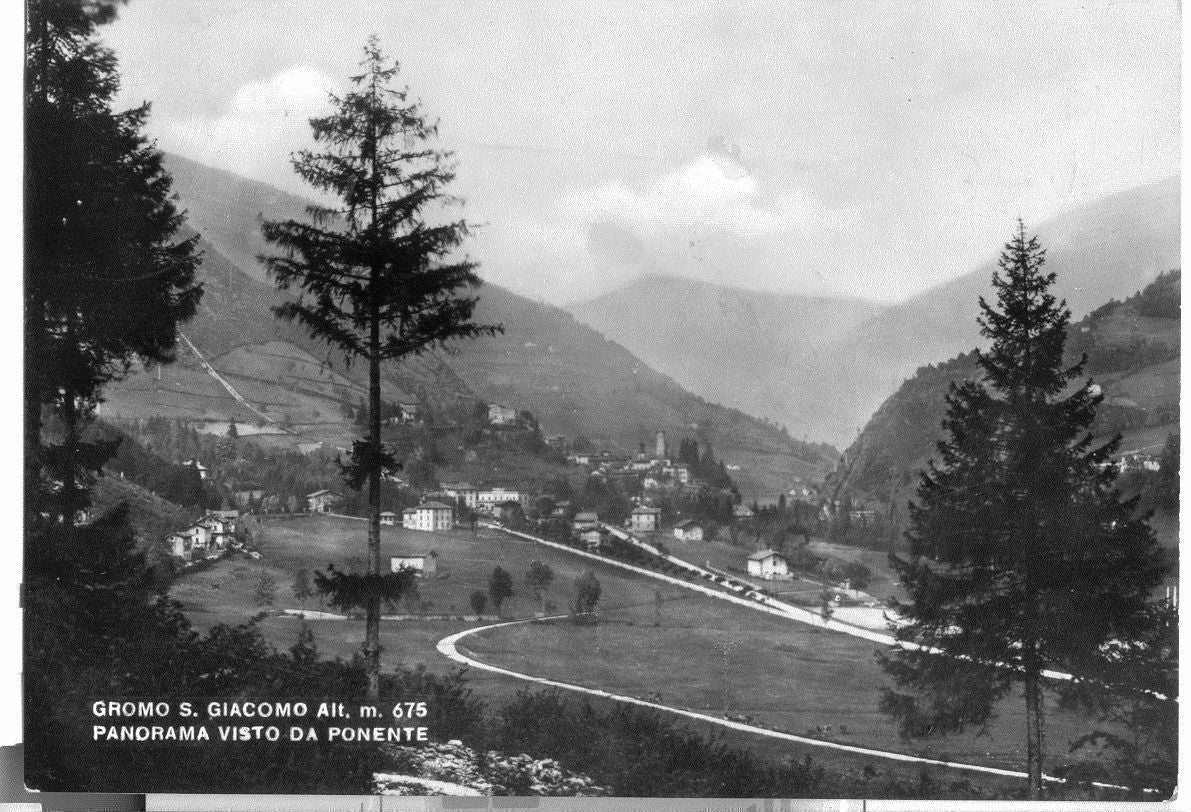 GROMO S.GIACOMO - PANORAMA DA PONENTE V1955