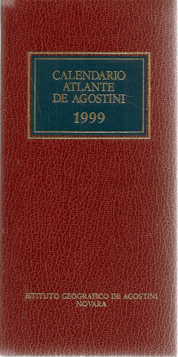 CALENDARIO ATLANTE DE AGOSTINI 1999 CON CUSODIA E FLOPPY DUSK