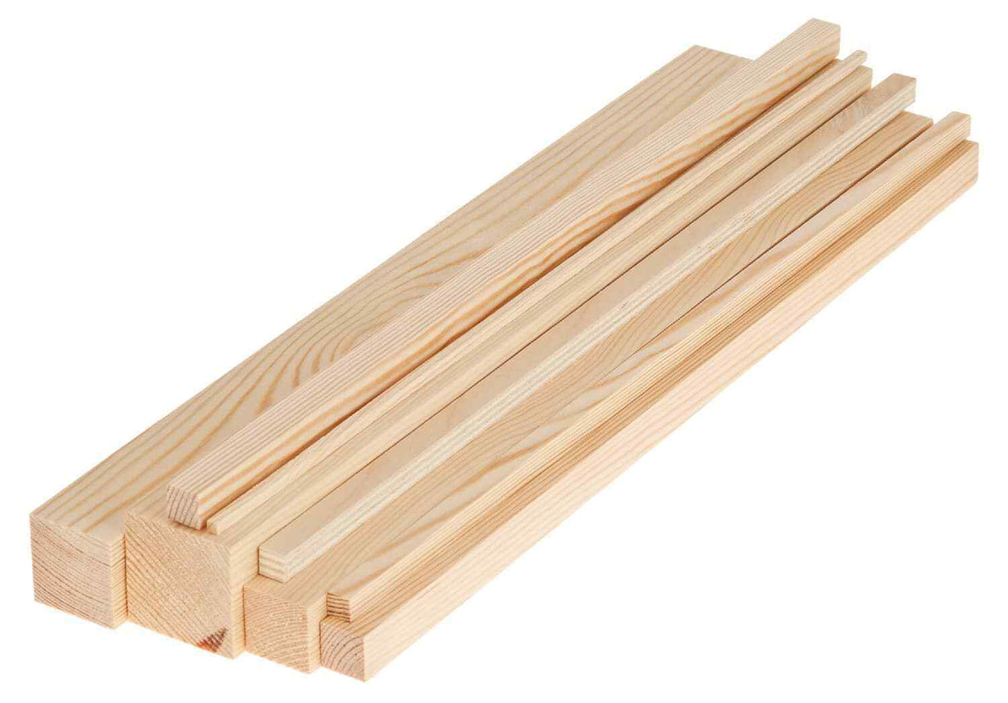 LISTELLO IN LEGNO DI PINO/CONIFERA 8x6x250 MILLIMETRI - CONF 10 PEZZI