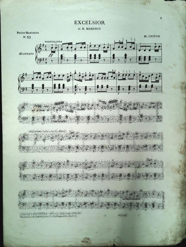 EXCELSIOR - POSTIGLIONA - ROMUALDO MARENZO - SPARTITO-SHEET MUSIC