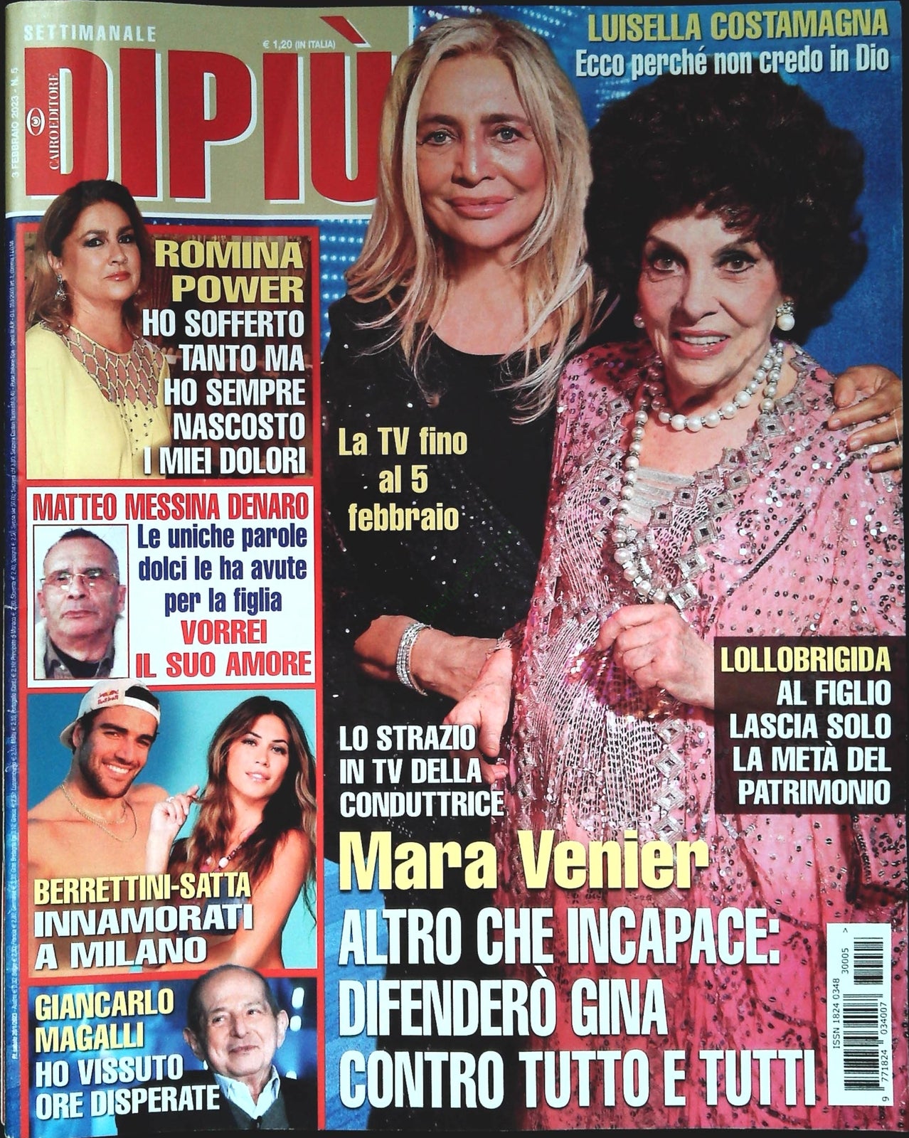 DI PIU' 3 FEBBRAIO 2023 - LOLLOBRIGIDA-VENIER - ROMINA POWER - MAGALLI