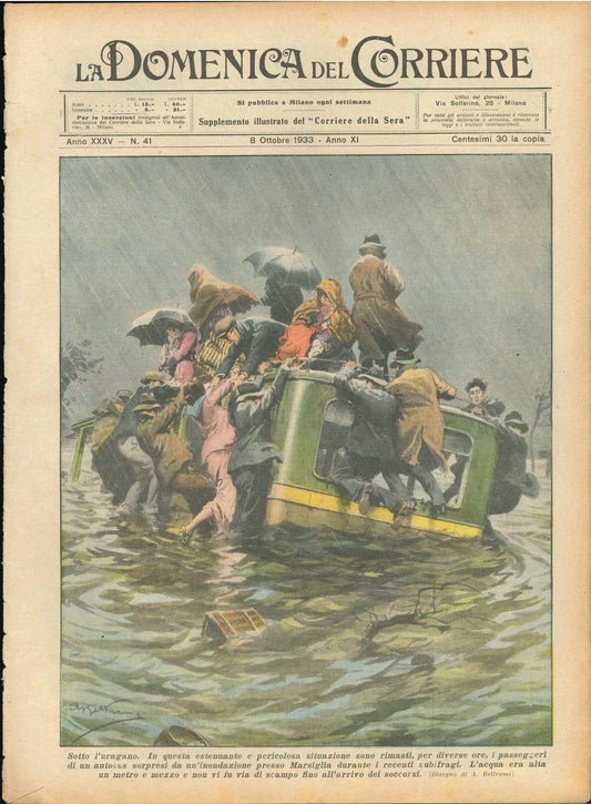 DOMENICA DEL CORRIERE N 41 - 8 OTTOBRE 1933 - ILL. A. BELTRAME