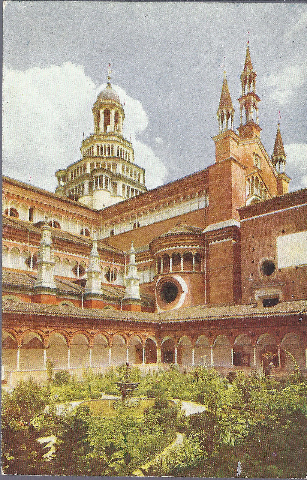 CERTOSA DI PAVIA - ANGOLO DELLA CHIESA VEDUTA DAL CHIOSTRO P