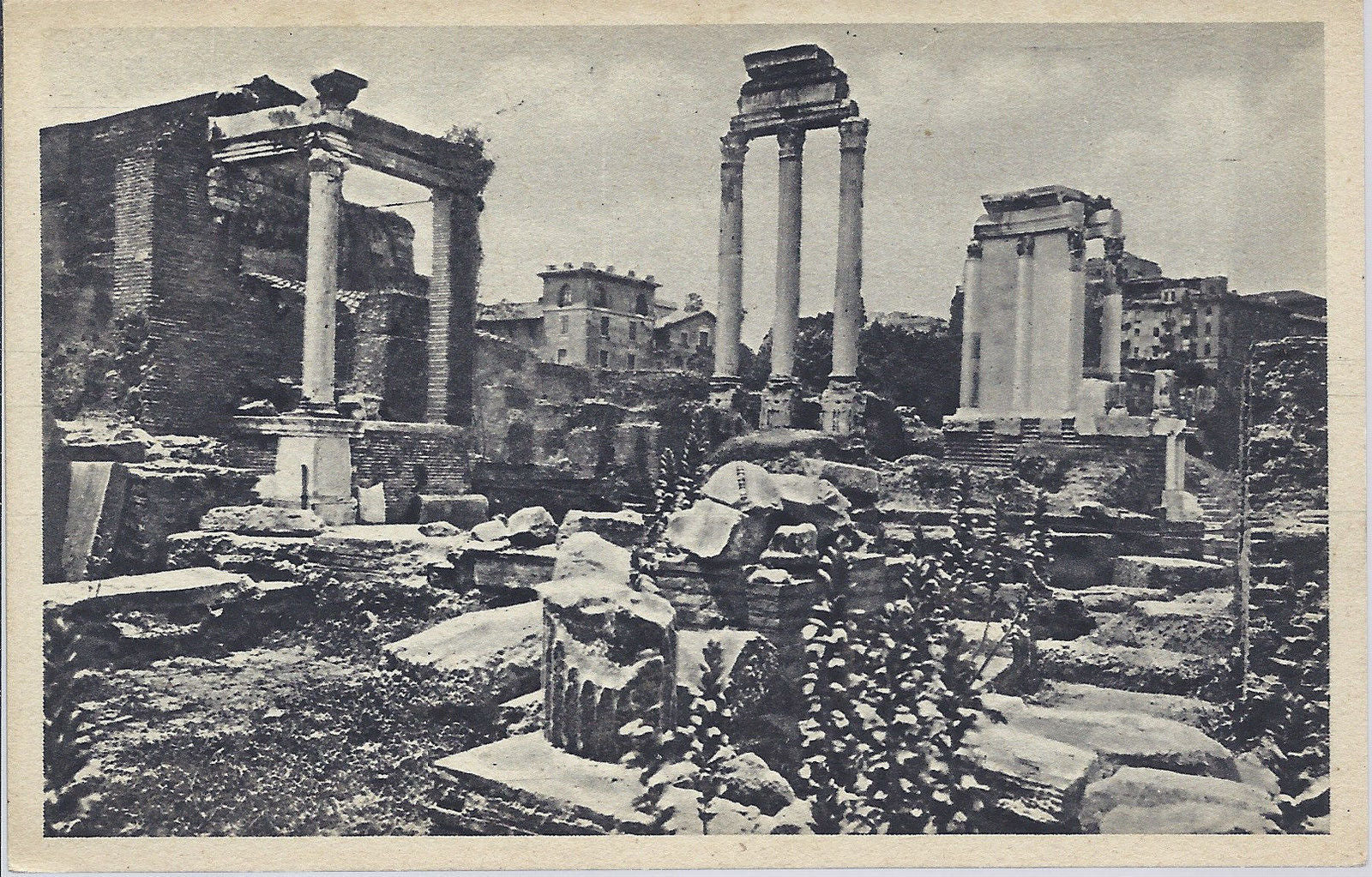 ROMA - IL FORO ROMANO - IL TEMPIO DI CASTORE E POLLUCE - NV