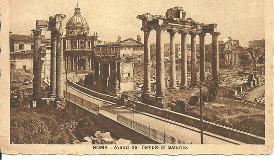 ROMA - AVANZI DEL TEMPIO DI SATURNO - V1929