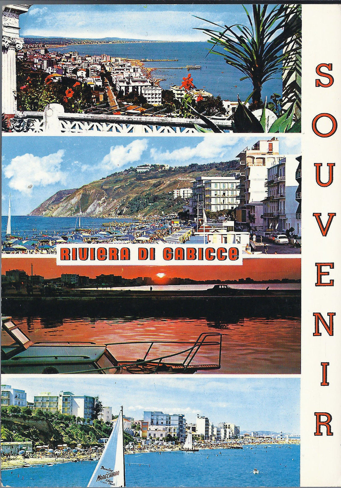 RIVIERA DI GABICCE - SOUVENIR - 4 VEDUTE - V1975