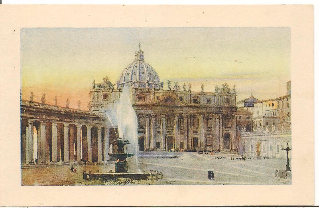ROMA - BASILICA DI SAN PIETRO - DISEGNATA - NV