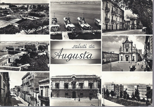 AUGUSTA - SALUTI - 8 VEDUTE - V 1958 - FG
