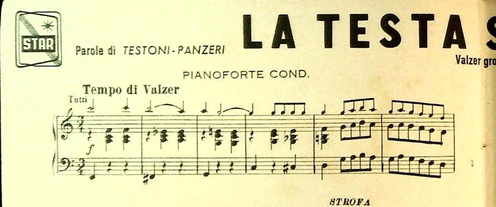 CICCILLA BOMBELLI - LA TESTA STACCATA. valzer grotteschi - SPARTITO-SHEET MUSIC