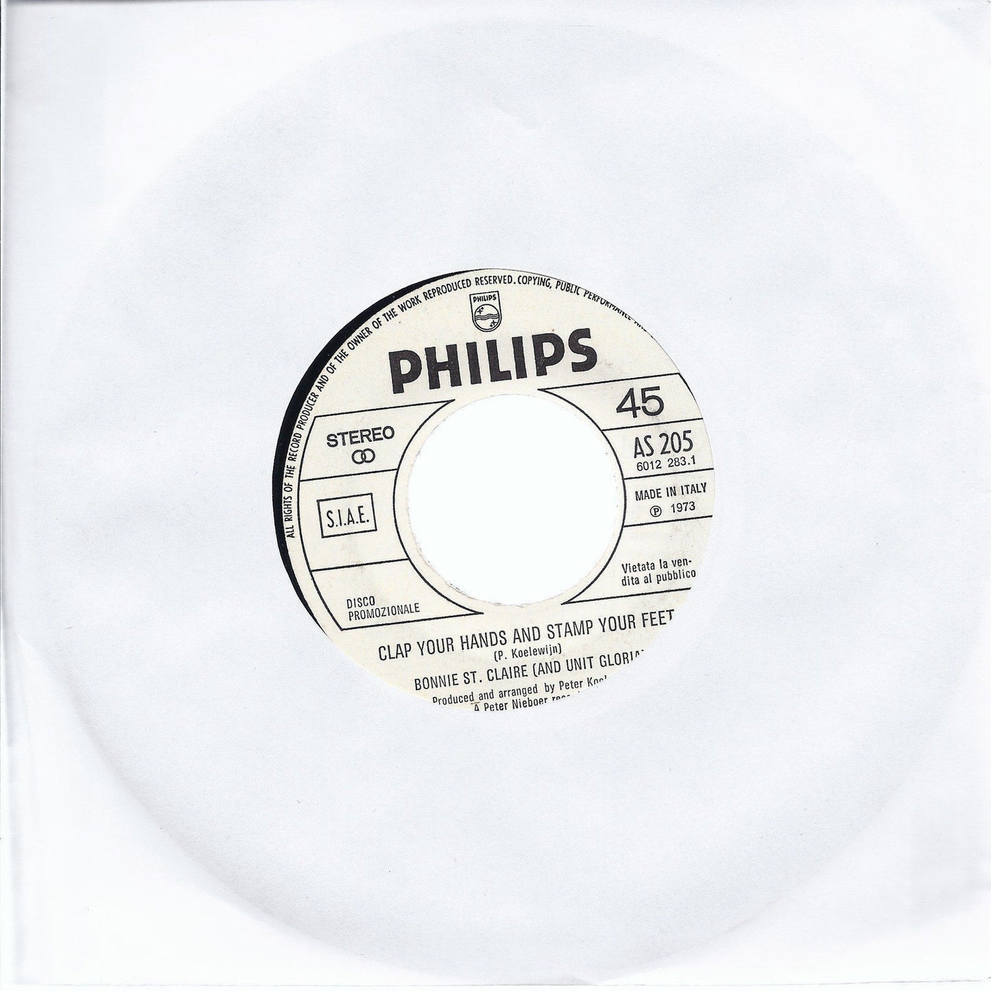 CLAP YOUR HANDS AND STAMP YOUR FEET # B. ST. CLAIRE -- DO YOU WANNA TOUCH ME # G