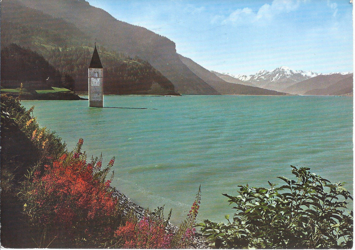 VENOSTA ALTA - IL CAMPANILE DELLA CURON ALLAGATA VERSO L&apo