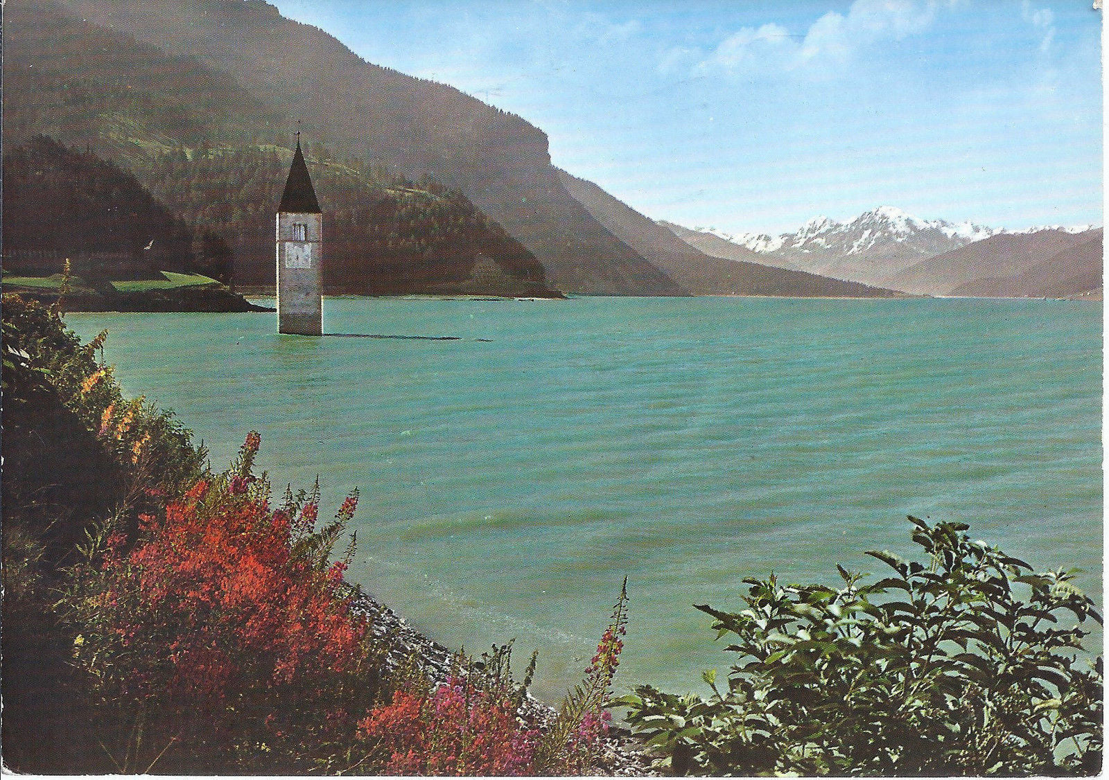 VENOSTA ALTA - IL CAMPANILE DELLA CURON ALLAGATA VERSO L&apo