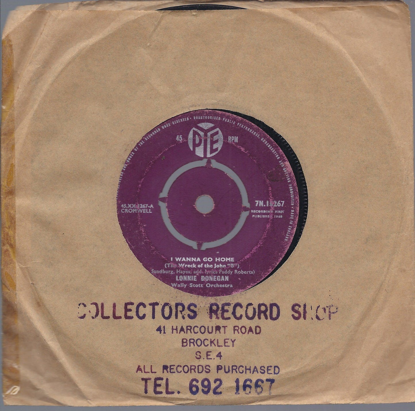 I WANNA GO HOME -- JIMMIE BROWN THE NEWSBOY = LONNIE DONEGAN