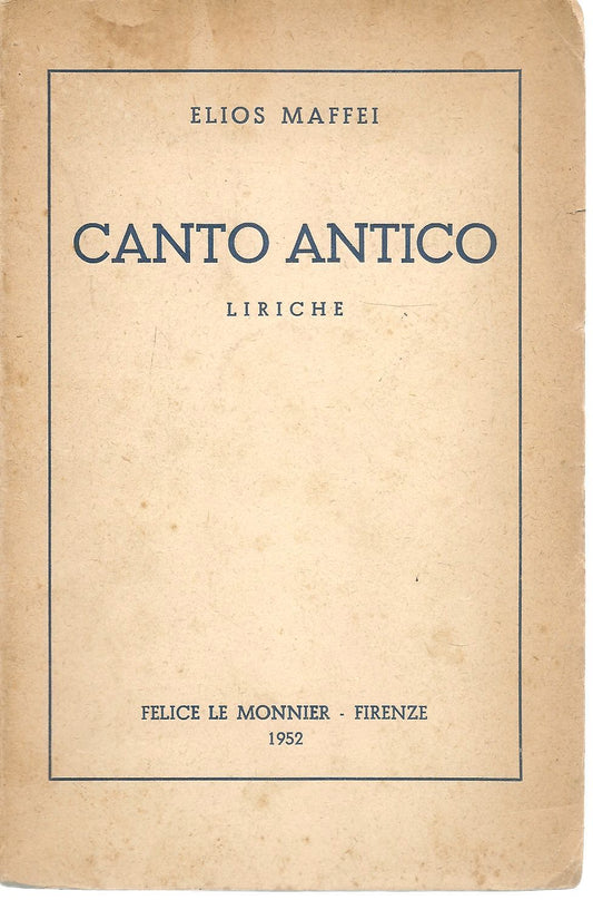 CANTO ANTICO - LIRICHE - ELIOS AMFFEI