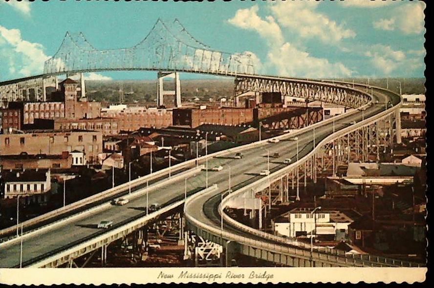 NEW ORLEANS - THE NEW MISSISSIPPI RIVER BRIDGE - V1977