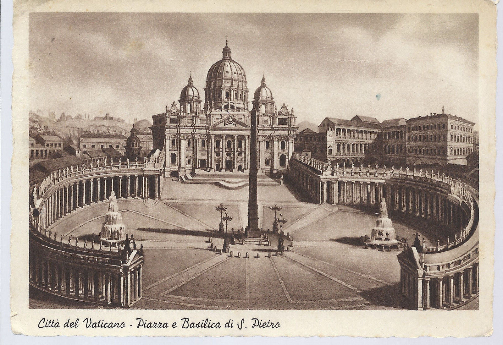 CITTA' DEL VATICANO - PIAZZA E BASILICA DI SAN PIETRO -