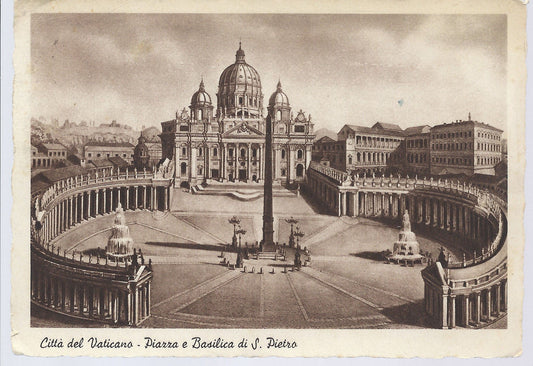 CITTA' DEL VATICANO - PIAZZA E BASILICA DI SAN PIETRO -