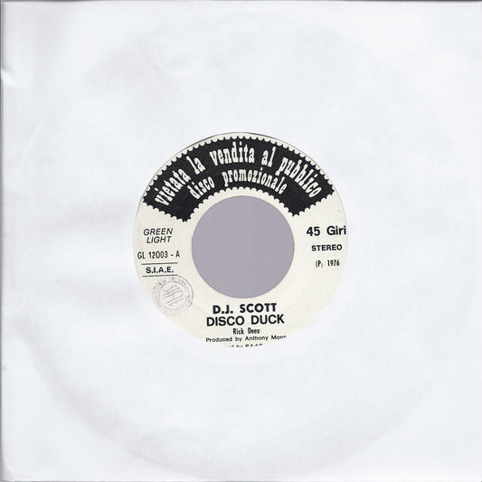 DISCO DUCK # D.J. SCOTT - A FIFTH OF BEETHOVEN # FANTASTIC SOUL INVENTION  J.Box