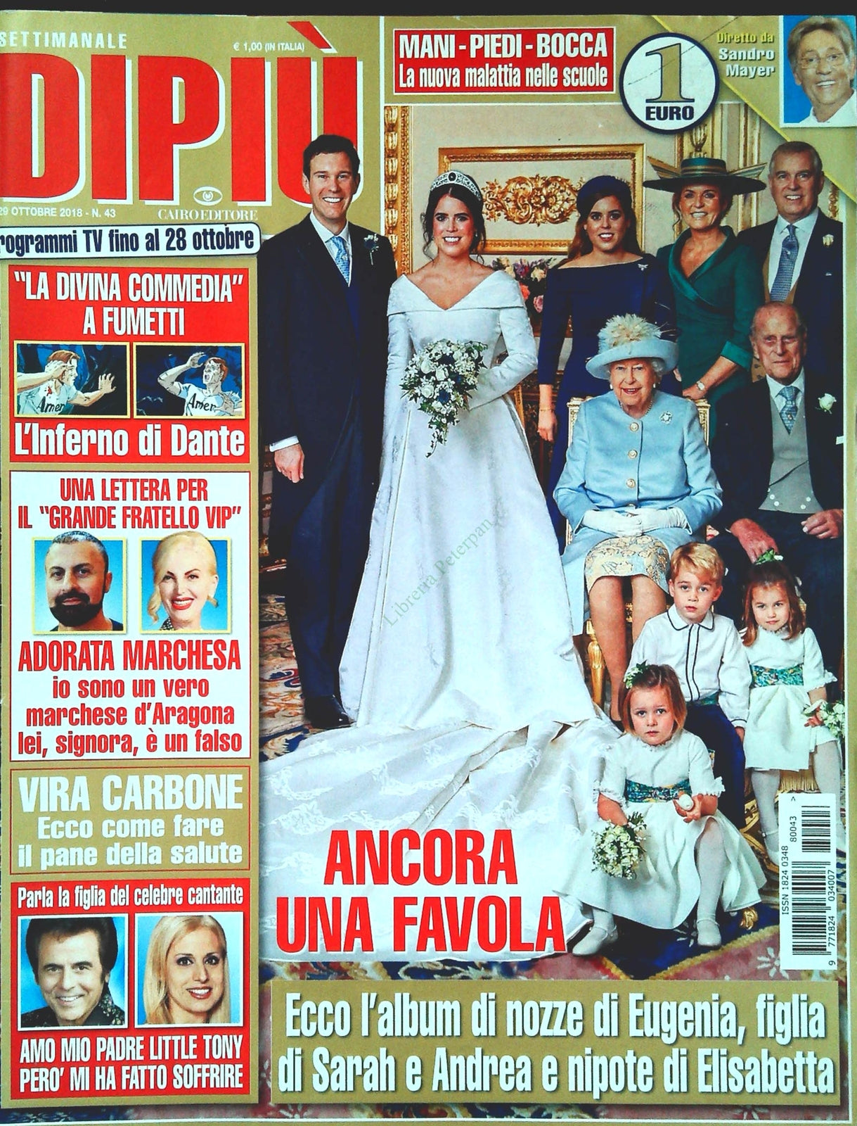 DI PIU' 29 OTTOBRE 2018 - LITTLE TONY - EUGENIA DI YORK