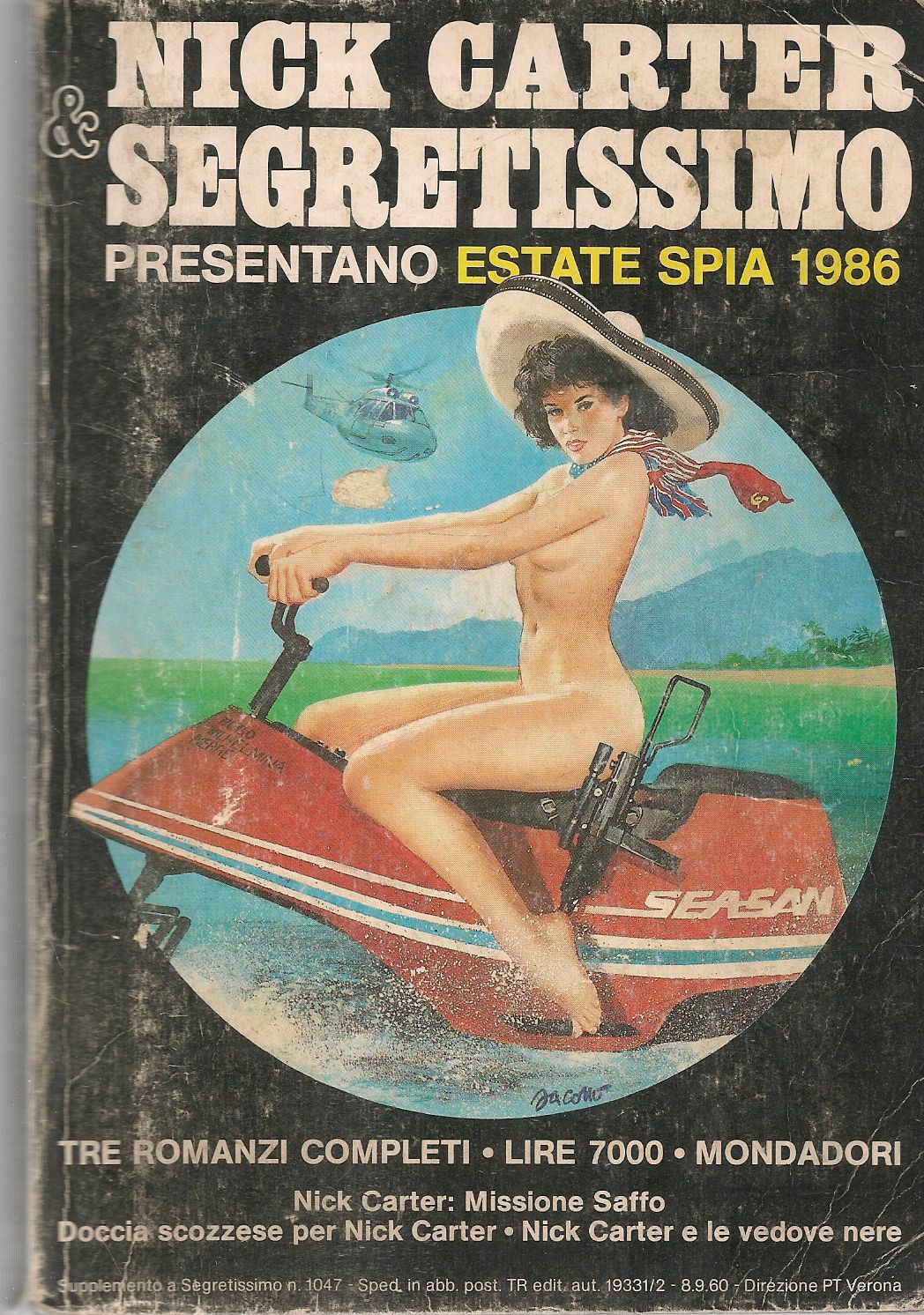NICK CARTER. SEGRETISSIMO. ESTATE SPIA 1986