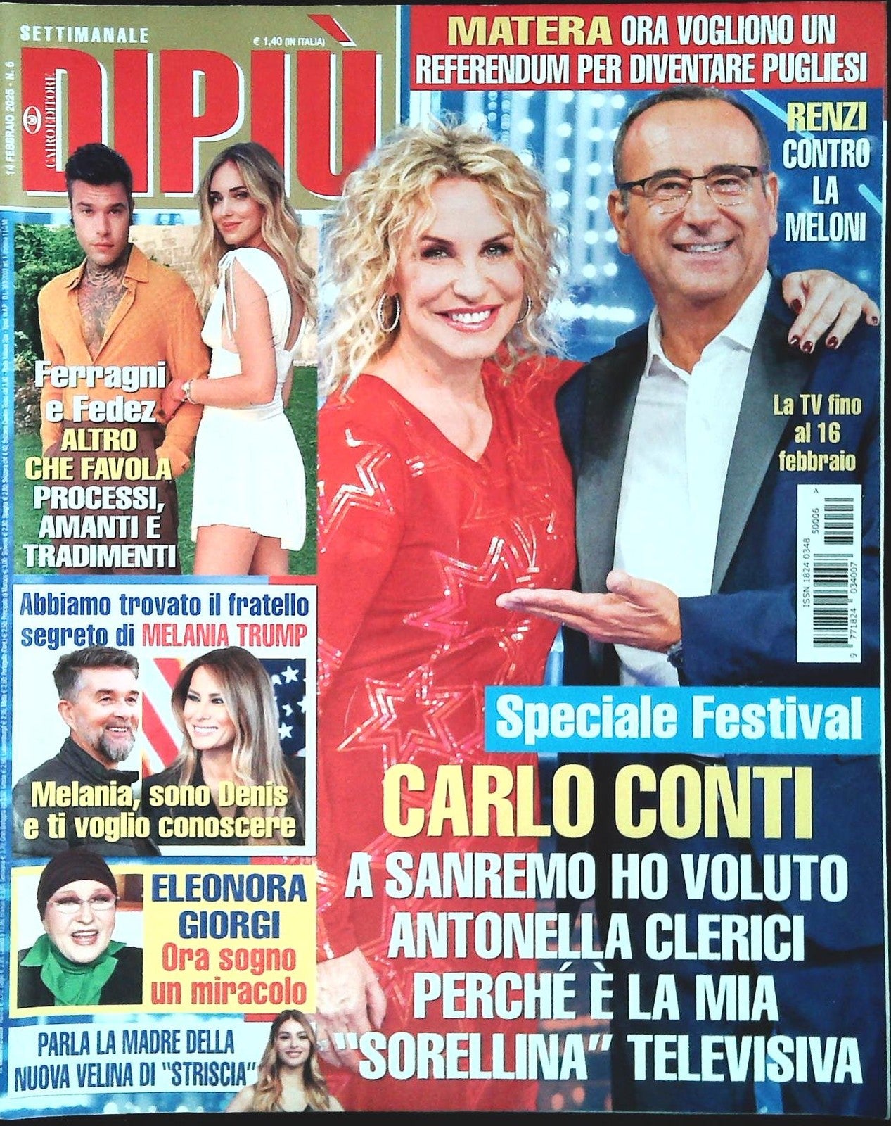 DI PIU' 14 FEBBRAIO 2025 - CARL OCONTI-FERRAGNI FEDEZ-ELEONORA GIORGI