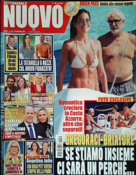 SETTIMANALE NUOVO 29 SETTEMBRE 2021 - GREGORACI BRIATORE-MARA VENIER-OUTLET