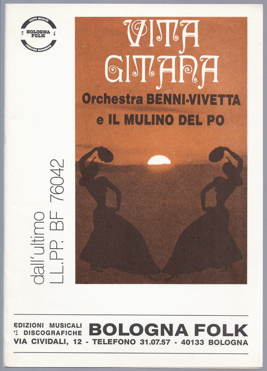 VITA GITANA E ALTRI 9 BRANI DELLE ORC BENNI-VIVETTA, IL MULINO DEL PO # SPARTITO