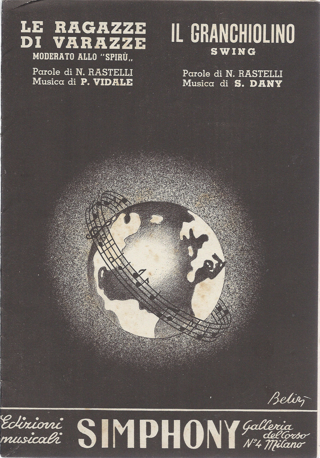 LE RAGAZZE DI VARAZZE Rastelli-Vidale - IL GRANCHIOLINO Rastelli-Dany # SPARTITO