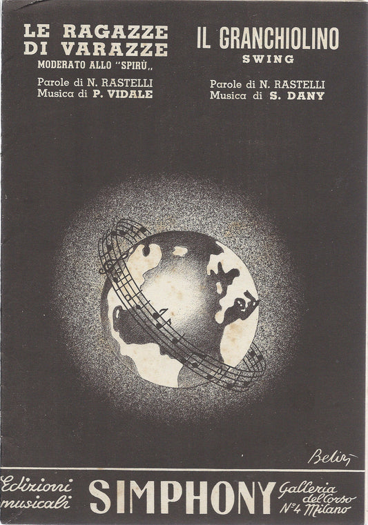 LE RAGAZZE DI VARAZZE Rastelli-Vidale - IL GRANCHIOLINO Rastelli-Dany # SPARTITO