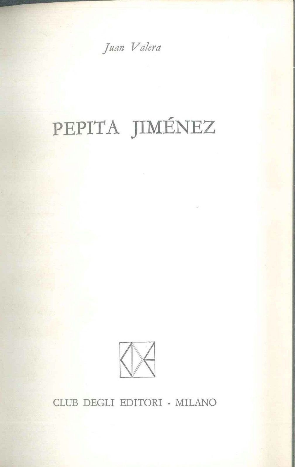 PEPITA JEMENEZ - JUAN VALERA - CDE 1974 - OUTLET DEL LIBRO