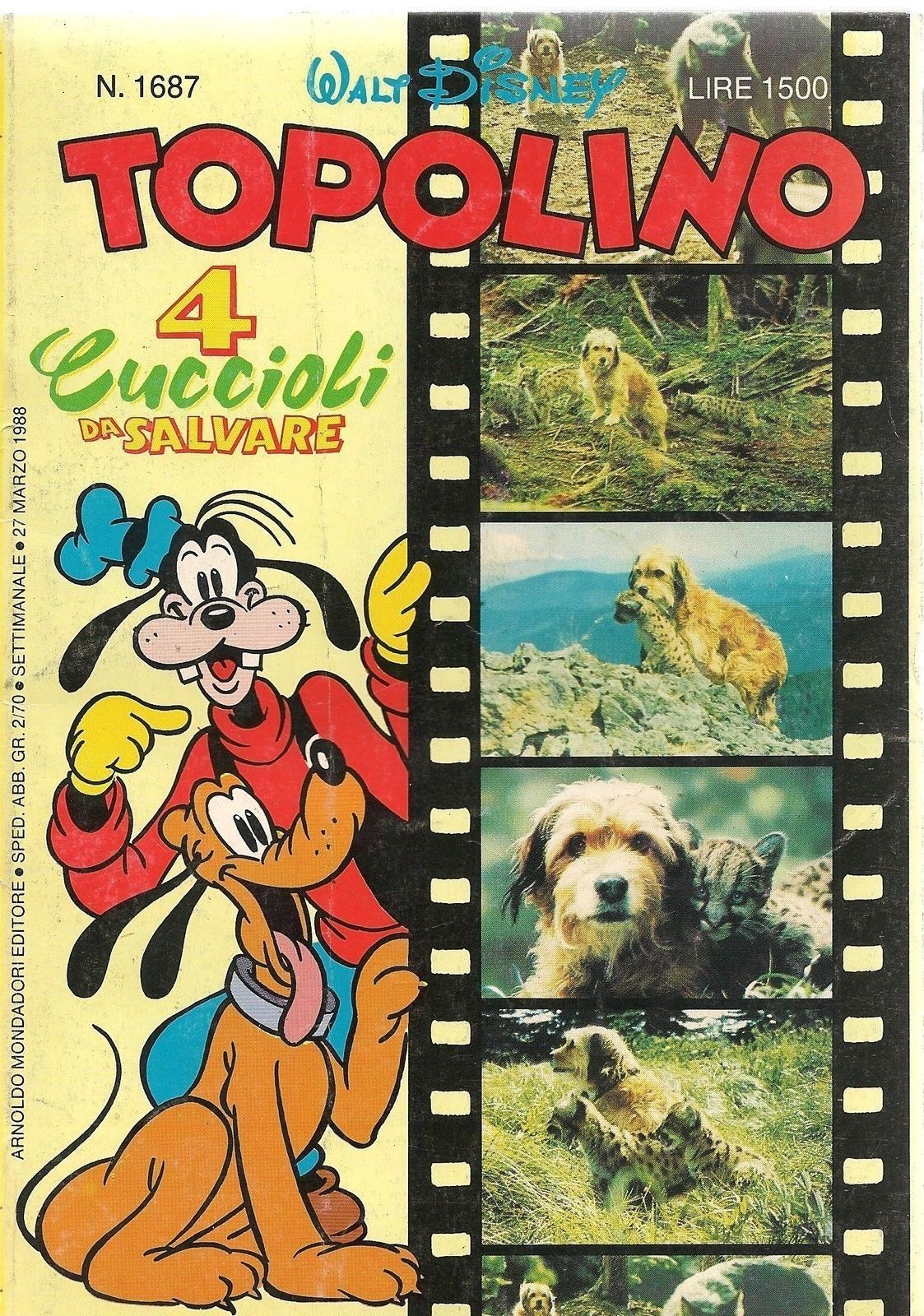 TOPOLINO N° 1687 - 27 MARZO 1988