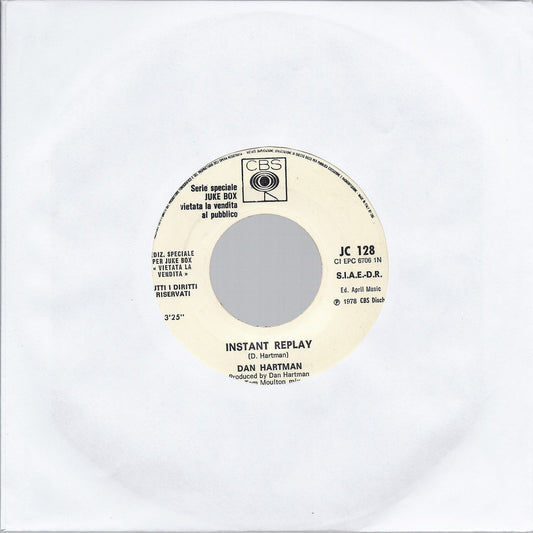 INSTANT REPLAY # DAN HARTMAN -- ALIVE AGAIN # CHICAGO - Edizione per Juke Box