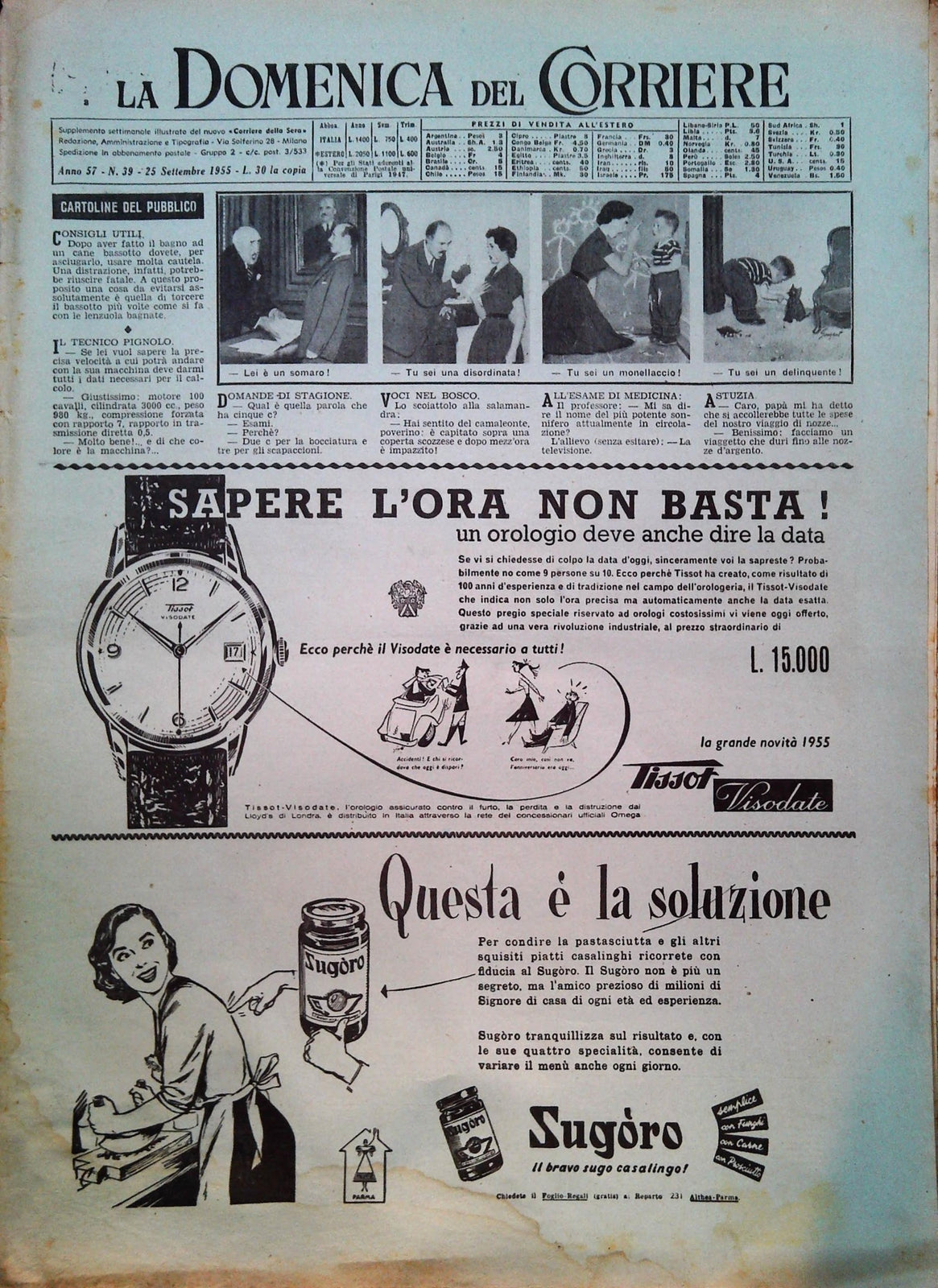 DOMENICA DEL CORRIERE N. 39 - 25 SETTEMBRE 1955