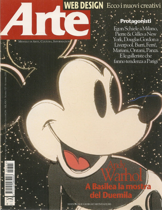 ARTE N. 325 - SETTEMBRE 2000 - ANDY WARHOL