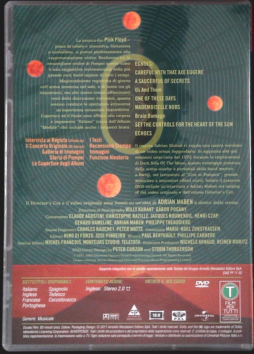 PINK FLOYD - LIVE AT POMPEII - DVD